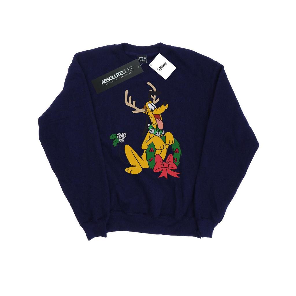Disney Mens Pluto Christmas Reindeer Sweatshirt