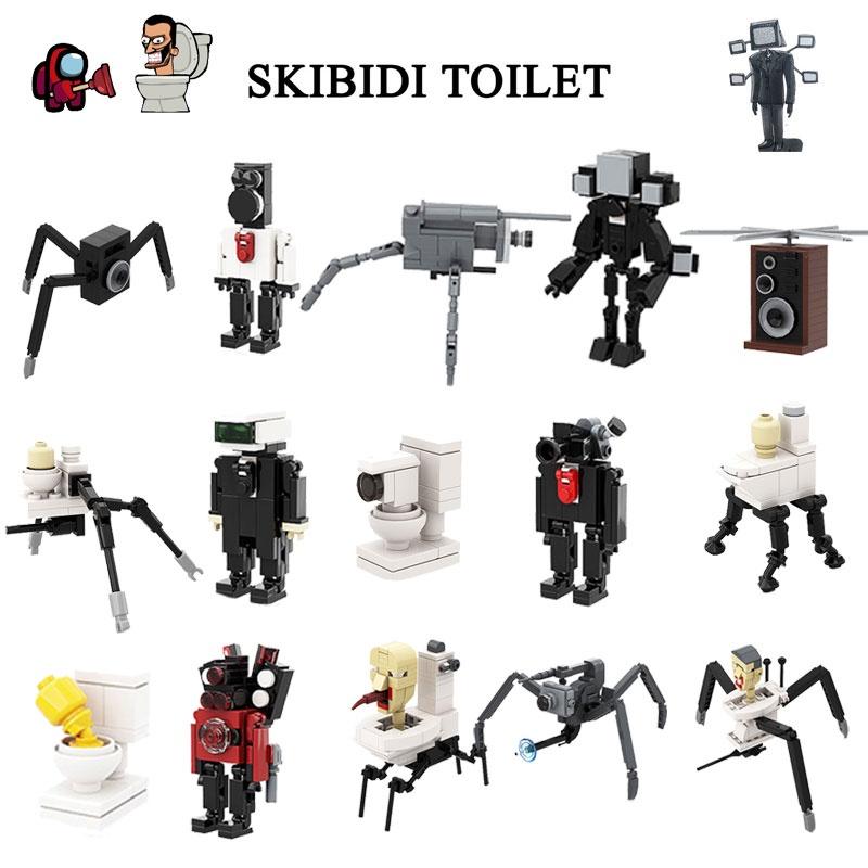 Смешной набор строительных блоков Skibidi Toilet Креативная игрушка для детей Пластиковый материал