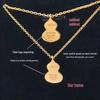 18K Rose Gold Red Gourd Necklace with Green Jade & Diamond - Chinese Style Red Qilin Design