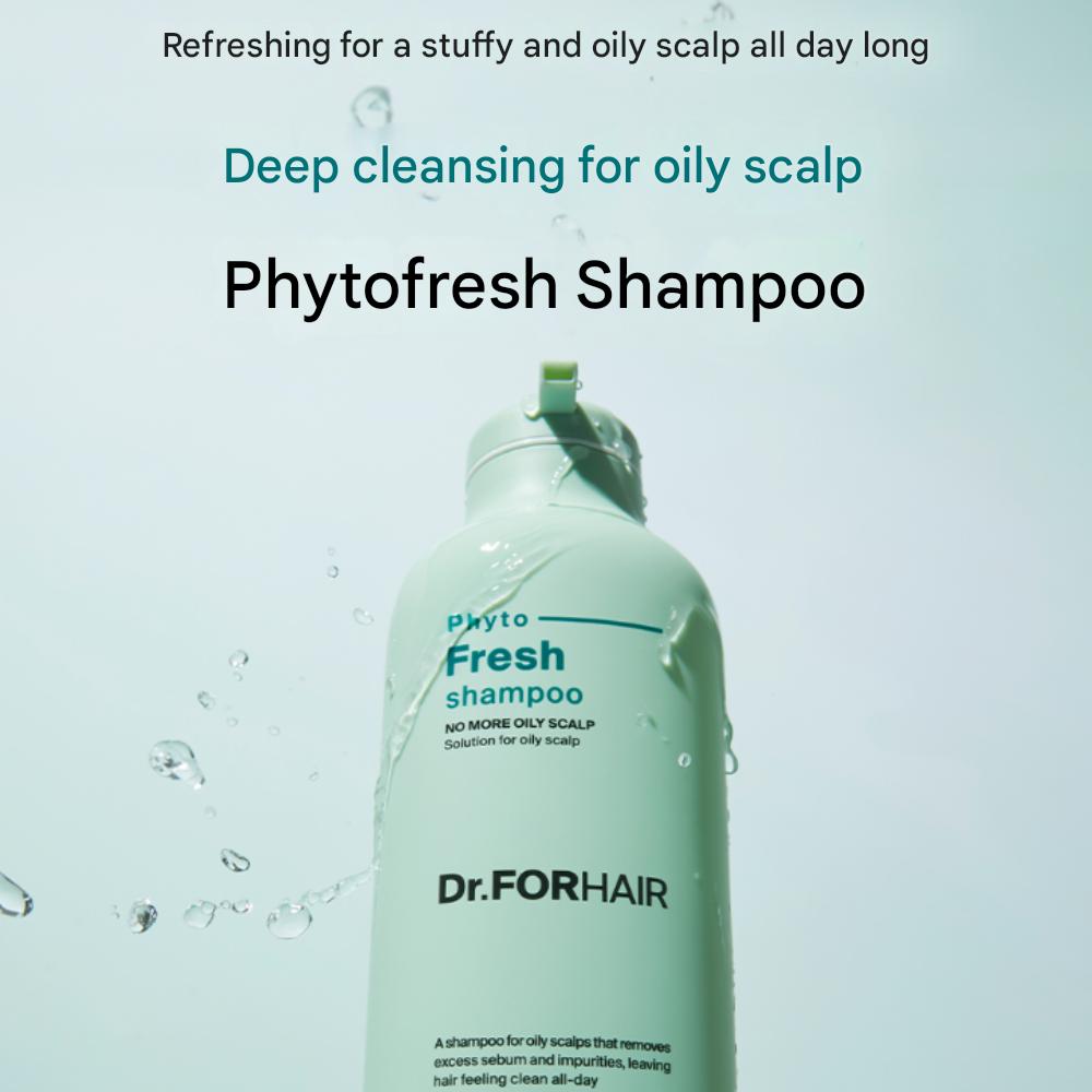DR.FORHAIR Фито-свежий шампунь для глубокого очищения жирной кожи головы, 500 мл / 16,9 жидк. унц.