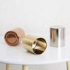 MEI YI TIAN Stainless Steel Cylinder Pen Holder Silver Desktop Organizers Pencil Cup Stand Up Multi Use Makeup Brush Holder Flower Vase Mini Pot