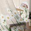 Цветочные ромашковые тюлевые шторы для гостиной, спальни, шифоновая прозрачная вуаль, кухонные оконные шторы, драпировки