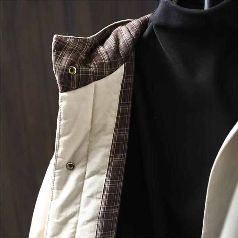 Johnature Women Vintage Hooded Warm Winter Solid Color Button Pockets Coats