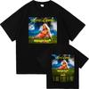 Zara Larsson Midnight Sun Tour 2026 Футболка Мужская Женская Хлопковые Футболки Летняя Повседневная С коротким рукавом Круглый вырез Одежда Свободные Топы Тренд