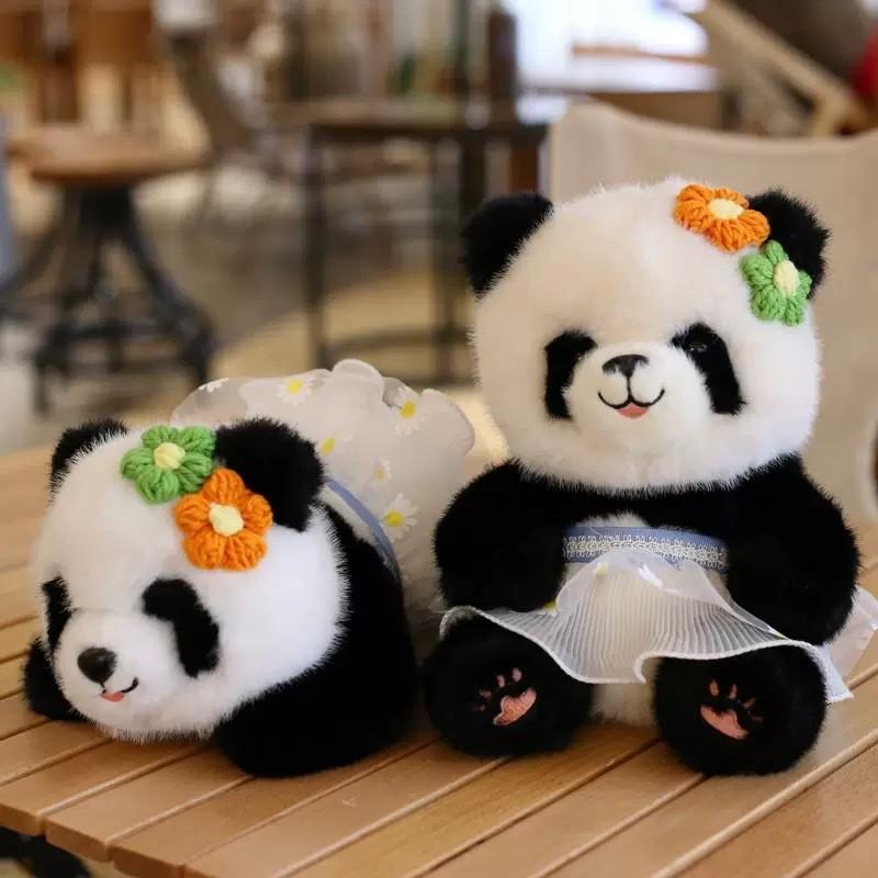 Giant Simulation Cute Panda Plush Toy Doll Silly Travel Souvenir Mascot Gift