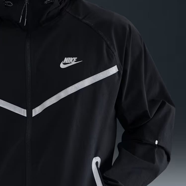 Nike Плетеные куртки Мужские Черные С капюшоном Умеренные Другие IM7246-010