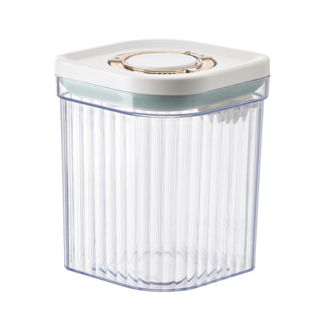 Portable Stripe Pattern Milk Powder Storage Box with Spoon Plastic Milk Powder Can Leakproof Sealed Grains Storage Jar Travel