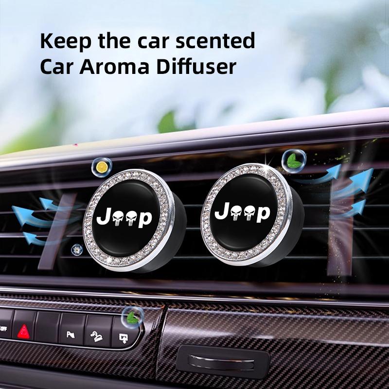 CZY2 Air Outlet Aromatherapy Clip Car Solid Perfume Freshener For Jeep Grand Cherokee Wrangler JK Gladiator Compass Renegade Patriot
