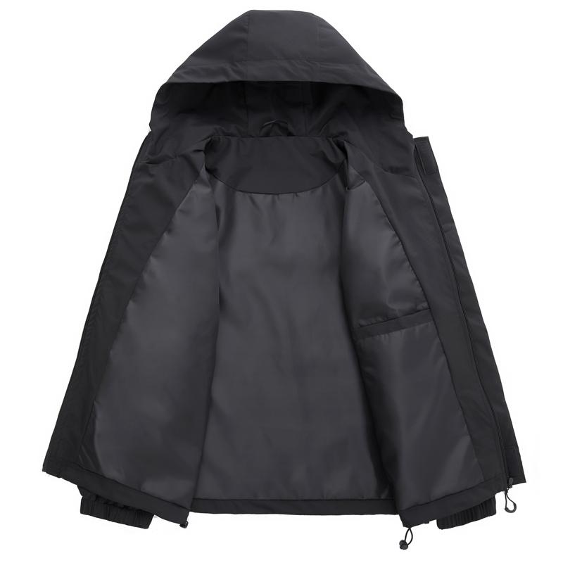 Весенне-осенняя модная уличная куртка из жесткого материала, мужская ветрозащитная водонепроницаемая рабочая куртка с диагональной маленькой сумкой