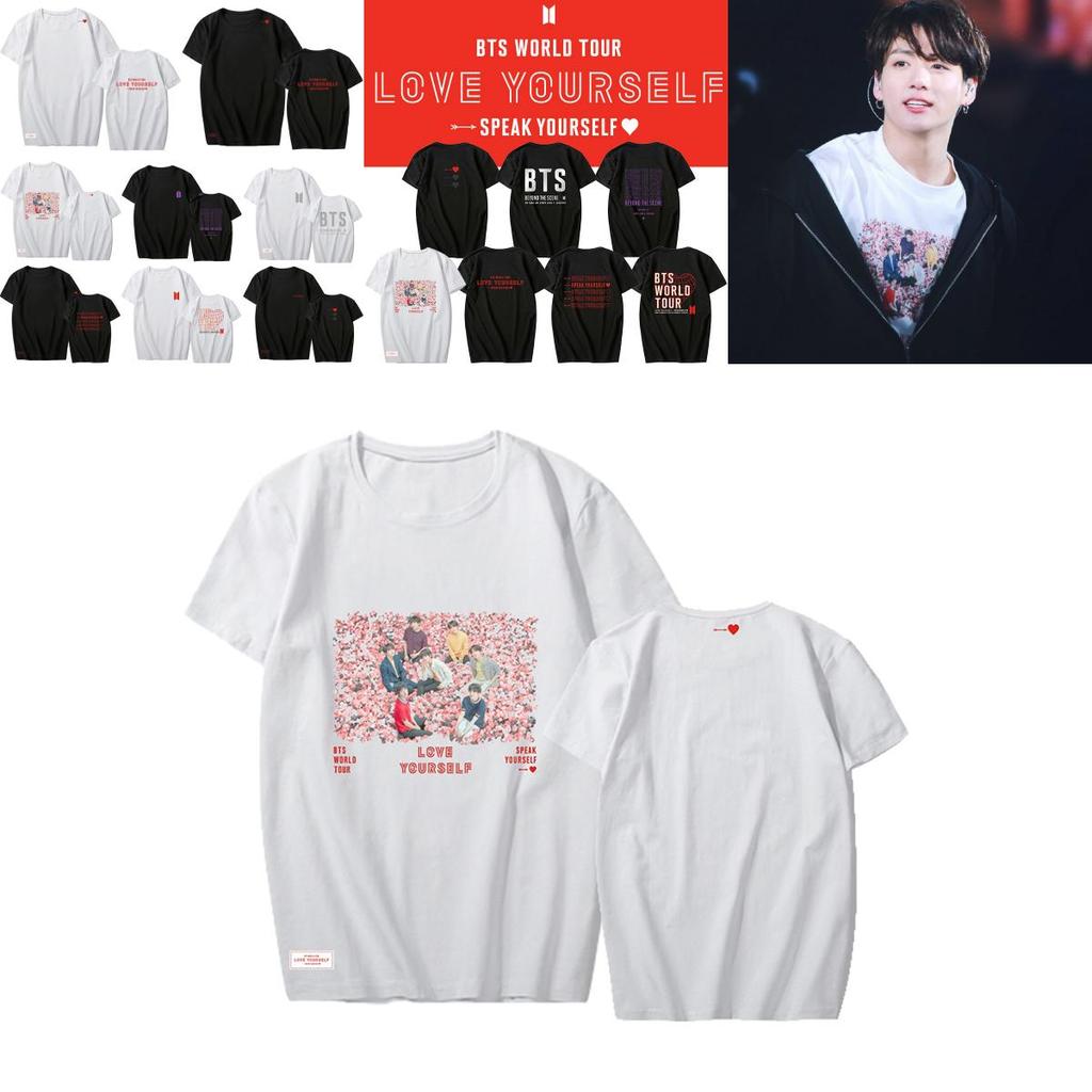 Tshirt Kpop Bts Love Speak Yourself Concert Tshirt Casual Tee Jk Rm Tops Jimin