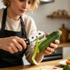 Овощечистка и фрукточистка из нержавеющей стали, очиститель для тыквы и дыни, безопасная для посудомоечной машины, кухонный гаджет для фруктов и овощей