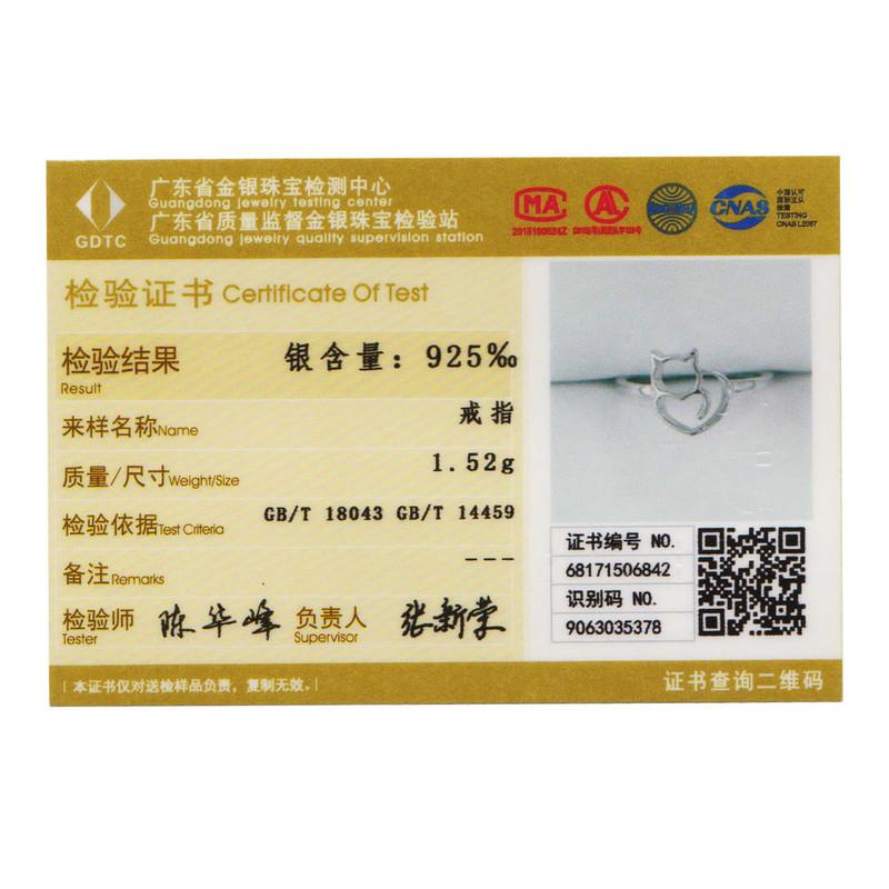 Кольцо из стерлингового серебра 925 пробы с кошкой, животное, персонализированное, сделай сам, женское кольцо