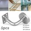 L Type Handrail Brackets Solid Stainless Steel Wall Stair Hardware (Qty 5)