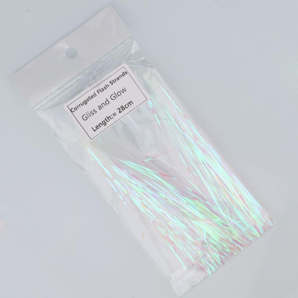 1mm Width Corrugated Flash Strands Fish Scale Gliss Glow Strands Tying Flash Tinsel  Jig Hook