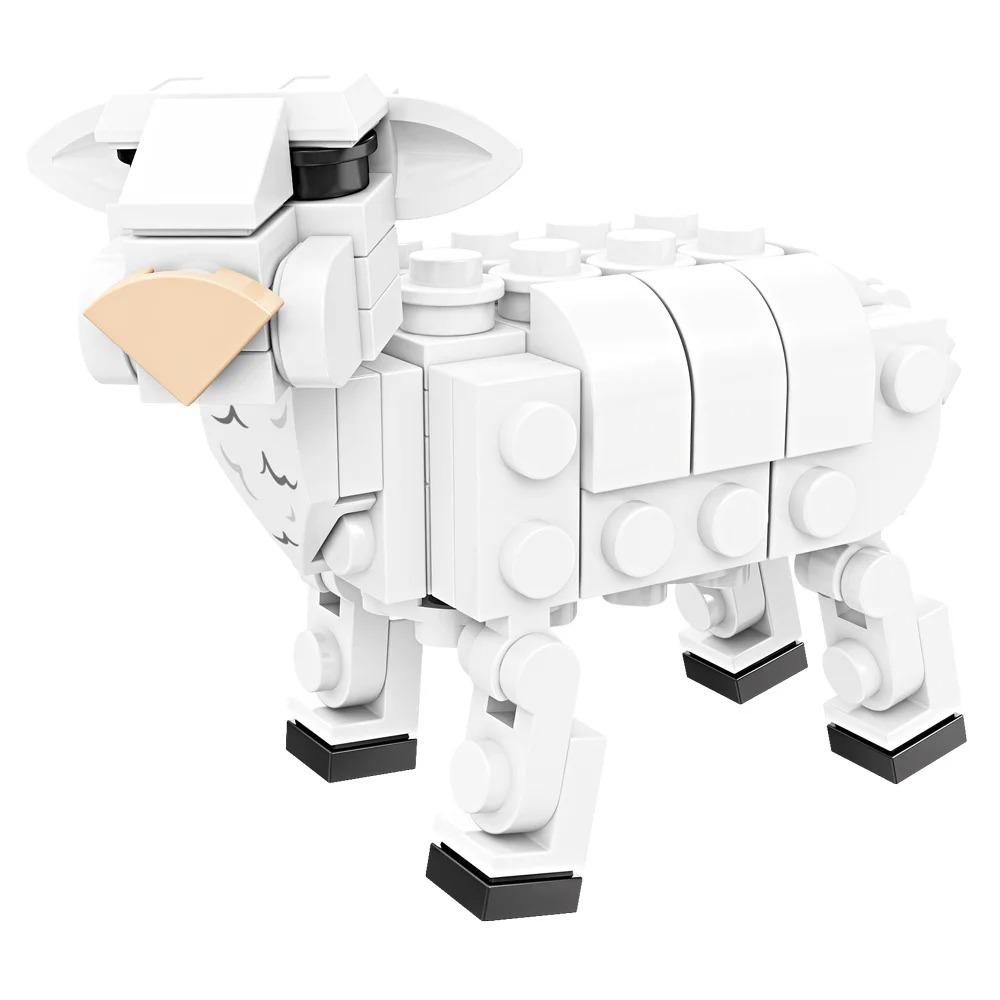 Фигурки животных Лиса Кенгуру Фигурка жирафа Модель Строительные блоки Наборы Игрушки для детей Дикие животные Детские подарки