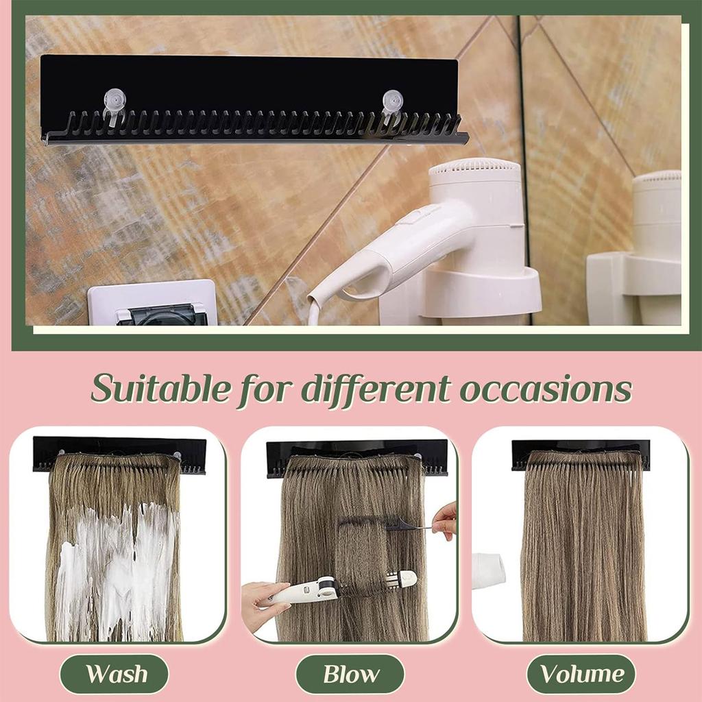 Hair Extension Holder For Styling Hair, Acrylic Hair Extension Display Hanger Tool, Portable Storage Wig Holder For Washing, Coloring