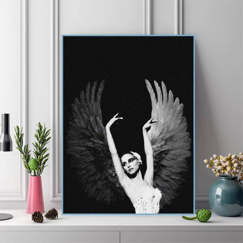 black Swan 100% Round Full Drill 5D DIY Diamond Painting Embroidery Cross Stitch Rhinestone Décor toilet 3 piece set