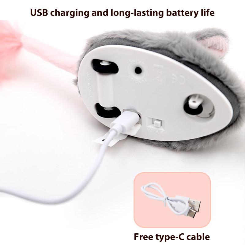 Интерактивная игрушка для кошек Автоматические электрические игрушки для кошек Движущаяся мышь Мыши Котенок Самостоятельная игра Собаки Играют Тренировка Зоотовары