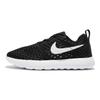 Nike Roshe One Flight Weight Кроссовки для бега с низким верхом, шнуровкой и круглым носком для детей Черно-белые 819690-008