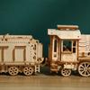 Cross-border New 3D Three-dimensional Puzzle Luxury Train Wooden Toys Educational Assembled Toys DIY Creative Ornaments