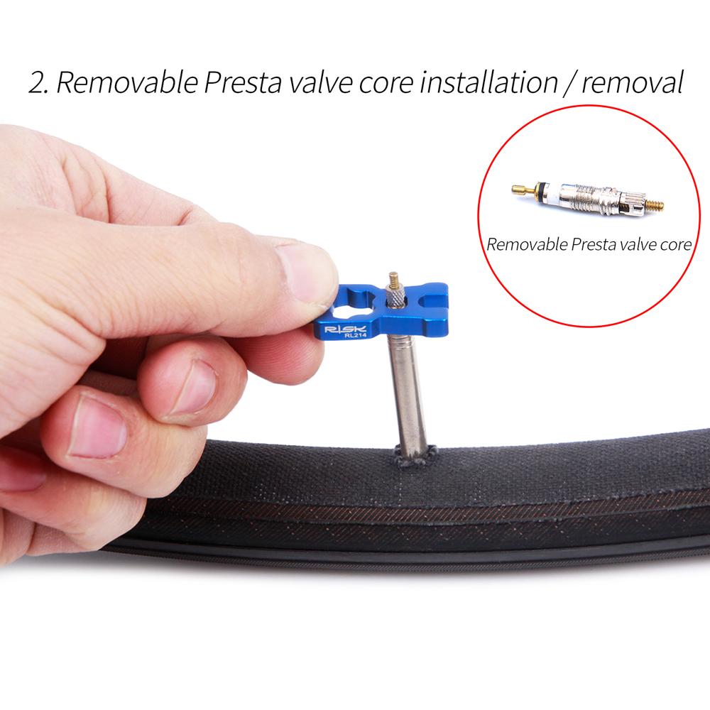 RISK 4 в 1, инструменты для велосипедного клапана, гаечный ключ, универсальный инструмент для разборки сердечника клапана Presta для MTB Road