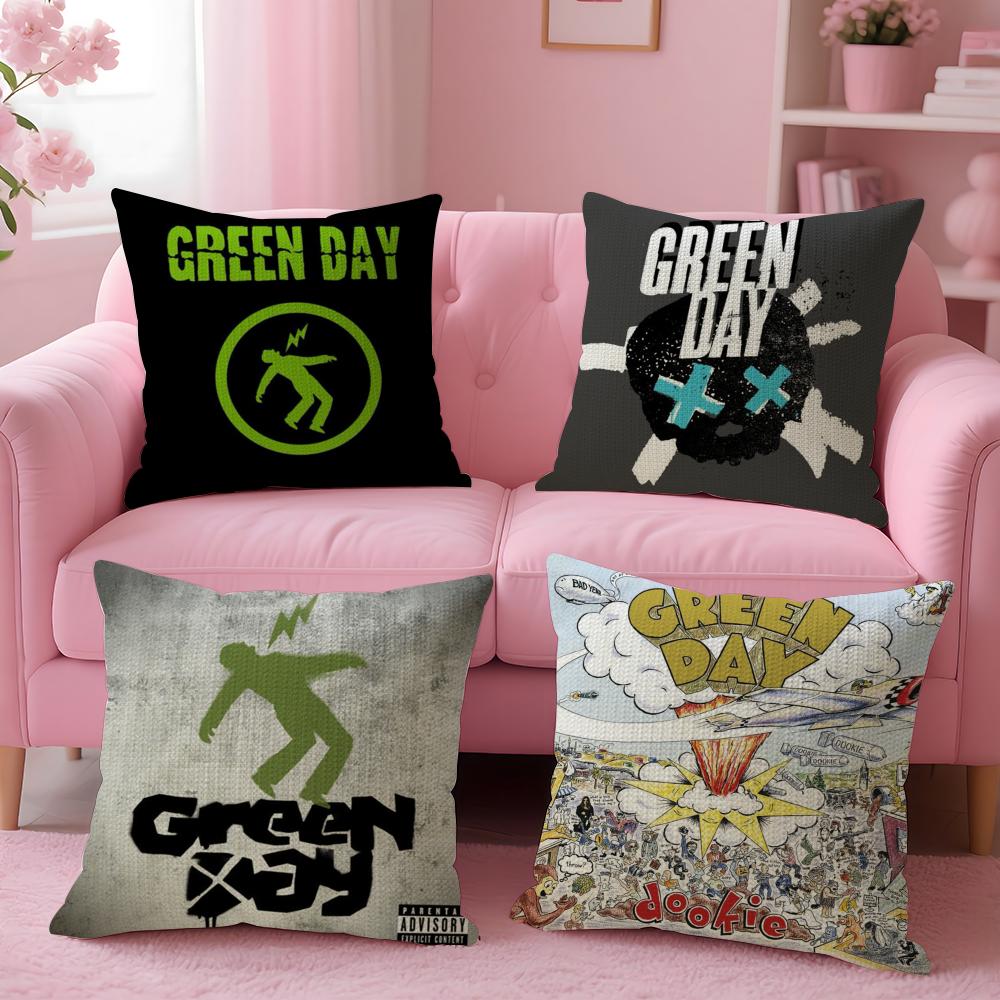 G-Green Day S-Saviors Наволочка Лен Органическая Ткань Двусторонний Принт Дышащая Наволочка Диван Домашний Декор Подарок