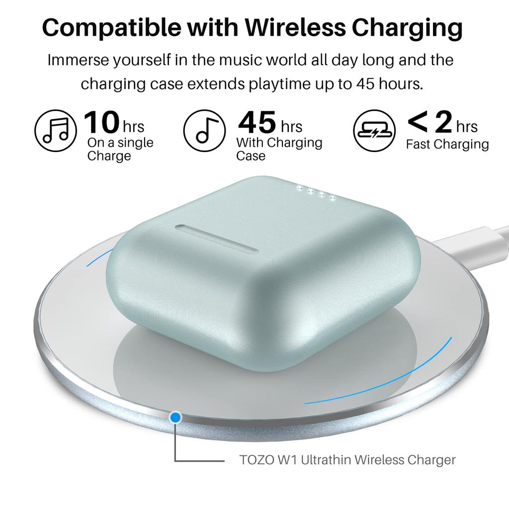TOZO T6 Полностью беспроводной IPX8 Полностью Bluetooth Пассивный шум Специальное приложение Пользовательский эквалайзер Быстрый на большие расстояния Мгновенный Автоматический Разделение левого и правого каналов