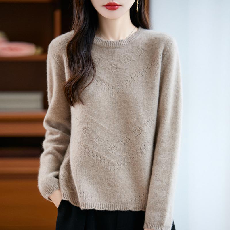 Женский кашемировый свитер Qinghe кашемир 30% кашемир 70% шерсть осенне-зимний пуловер теплый и модный