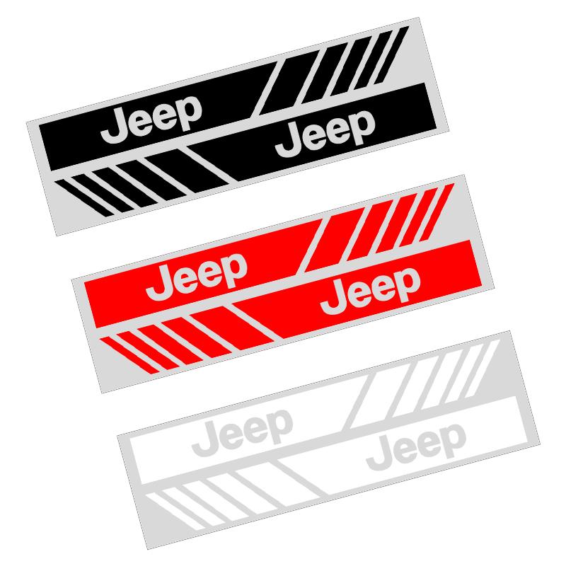 CYHHKS1 Car PVC Stripe Racing Strips Rear View Mirror Stickers Badge For Jeep Gladiator Grand Cherokee Accessory Renegade Wrangler JL JK