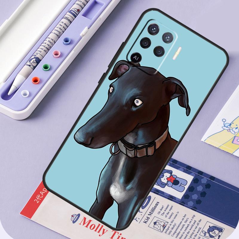 Galgo Greyhound Dog For Oppo A40 A60 A80 A94 A74 A54 A15 A18 A38 A58 A78 A98 A16 A76 A96 A57 A17 A77 A5 Pro Case