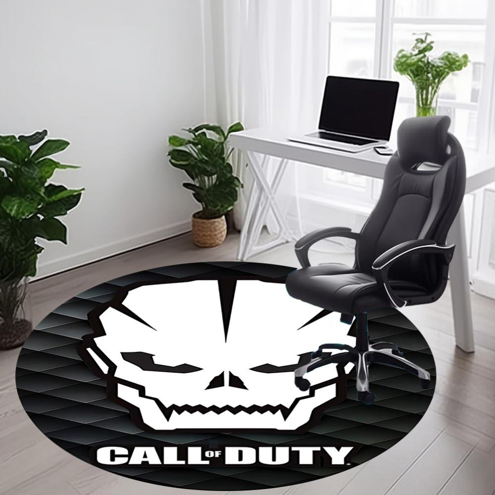 1 шт. Круглый ковер Call of Duty для офиса, коврик для помещений, подходит для офиса, под офисные стулья, спальни, гостиной, домашнего декора, декора комнаты