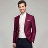 2Pcs/Set Men Suit Lapel Long Sleeve 3D Tailored Suit Coat Mid-rise Solid Color Long Pants Set Wedding Party Business Suit