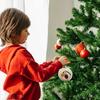 Round Xmas Tree Felt Embroidered Ornament Kit Pre-cut Felt Christmas Tree Pendant Kit  Gift