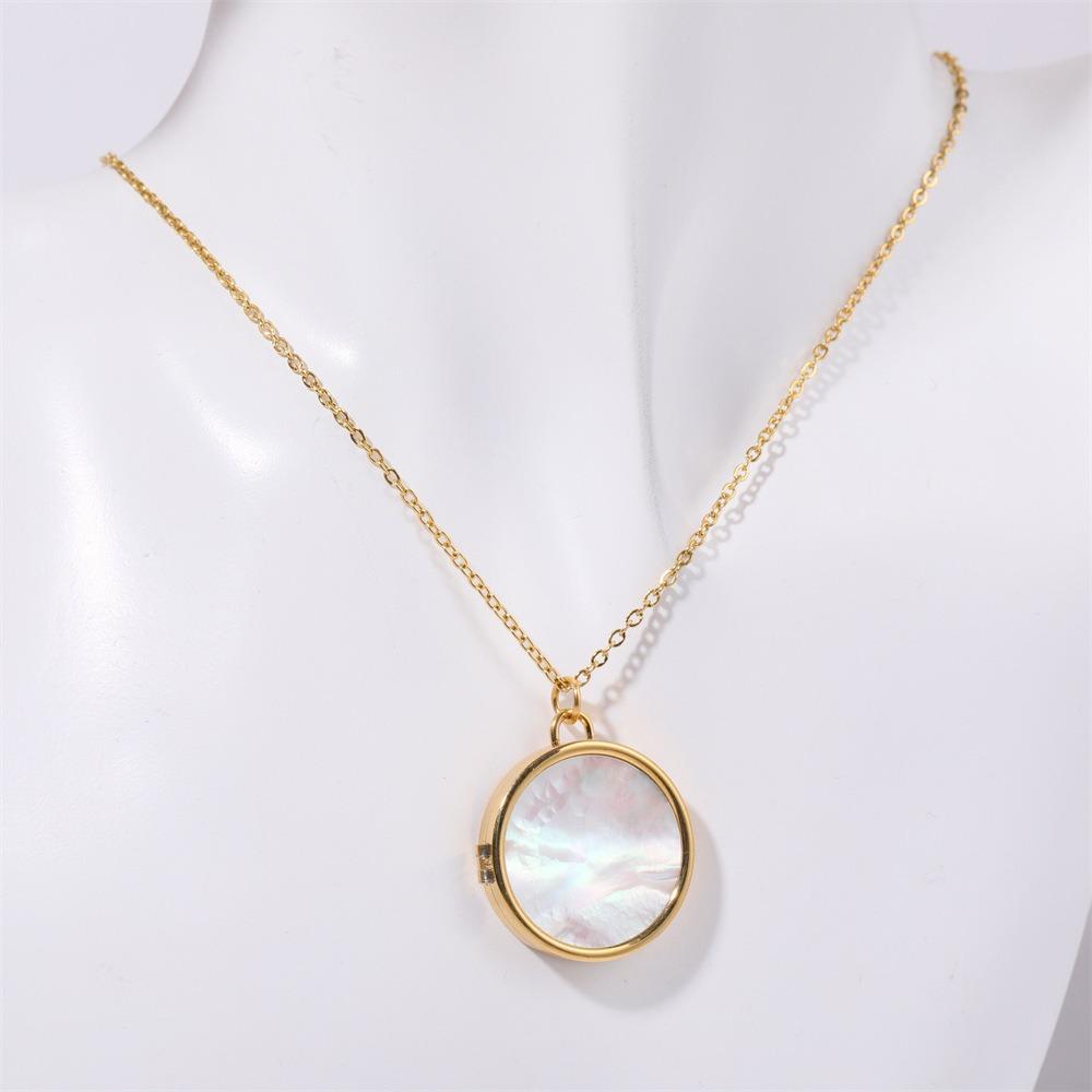 DIY Photo Hold Necklace Stainless Steel Couple Choker Chain Fashion Memorial Jewelry Couple