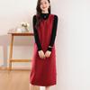 Женское кашемировое платье Qinghe кашемир 30% кашемир 70% шерсть осенне-зимняя кашемировая юбка мягкая и теплая