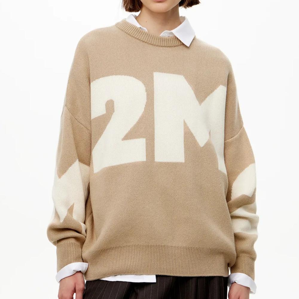 IHUASU Женские модные повседневные однотонные свободные свитера с круглым вырезом и осенне-зимним принтом с длинными рукавами