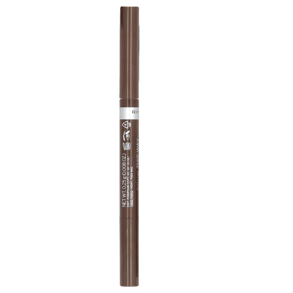Rimmel London Brow This Way, карандаш для бровей Fill & Sculpt, средне-коричневый, 0,25 г (0,008 унций)