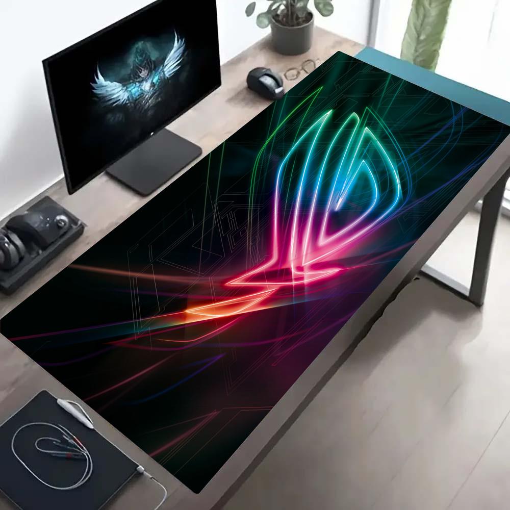 AS-US ROG Mouse Pad Large Size Rubber Base Anti-slip PC Desk Accessories Mousepad for Office and Gamer Keyboard Mats Decor Mat