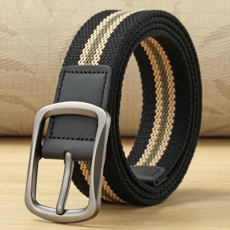 Tactical Hunting Pin Buckle Belt Unisex Trendy Nylon Girdle Fashion Luxury Design Jeans Accessories Business for Men Canvas Belt
