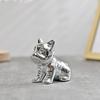 Electroplated French Bulldog Figurine Glossy Finish Jewelry Rack Gifts Animal Ornament  Home Office