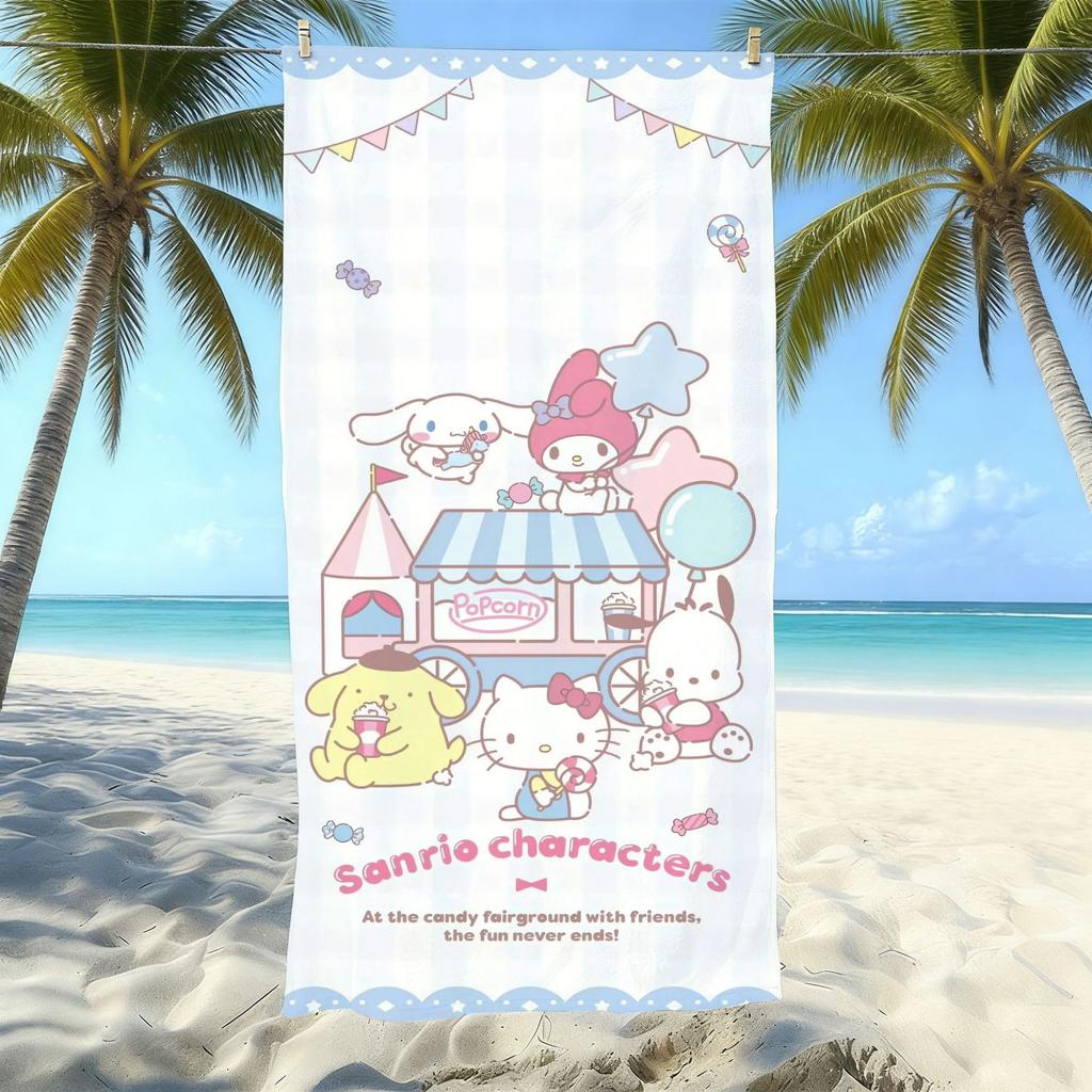 Cute Cartoon Printed Microfiber Beach Towel Quick Dry Bath Towel For Adults Kids Swimming