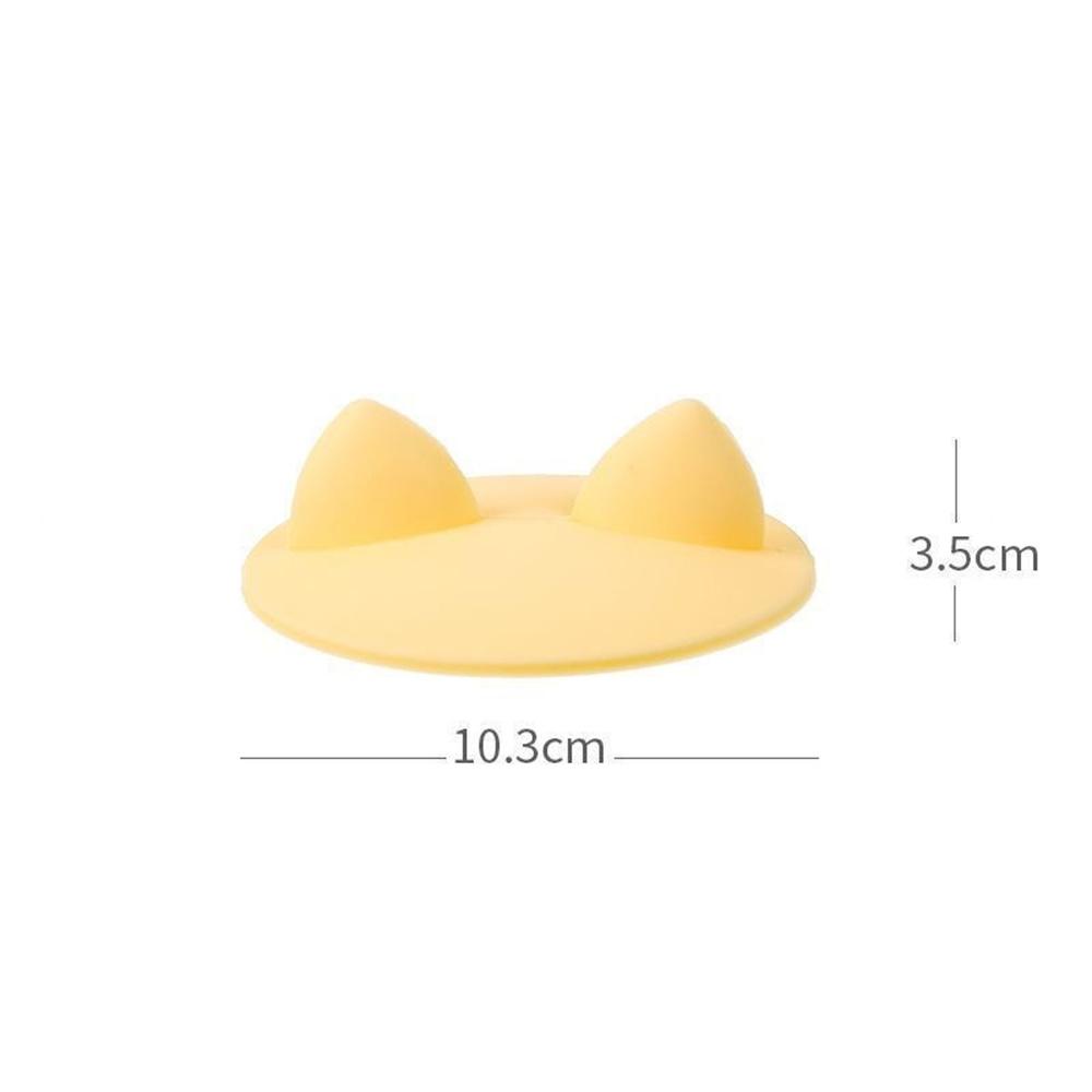 Милая силиконовая крышка для чашки с кошачьими ушками, термостойкая, герметичная, крышка для кофейной кружки, аксессуары для питья