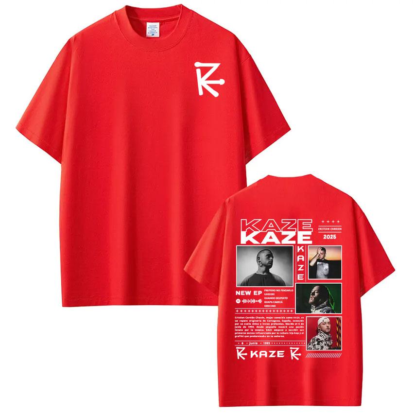 Rapper Kazer Album Tour 2026 Print Tees Unisex Women Hip Hop Loose T Shirts Cotton Casual Oversized Fashion Shortsleeved Tshirts