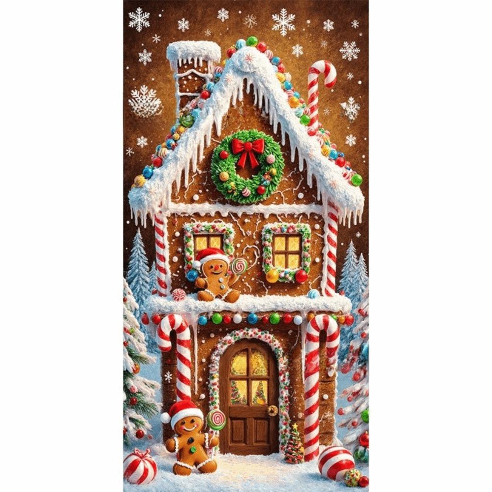 Door Hanging Christmas Door Cover Atmosphere Arrangement Background Santa Claus Banner Holiday Props Old Man Snowman
