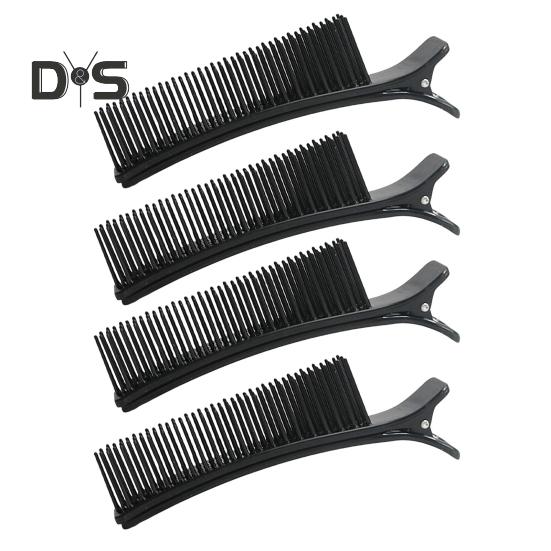 1/2/3/4Pcs Hair Sectioning Grip Clips Professional Hair Stylist Clip Hair Parting Comb Clips for Salon Hair Cutting Coloring