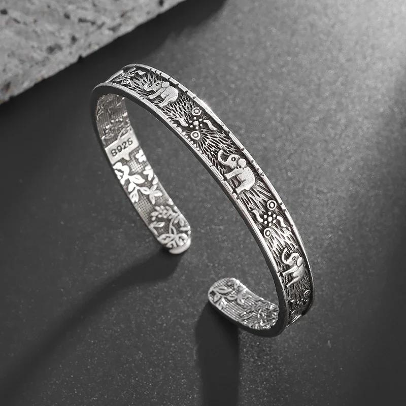 Модный регулируемый браслет-манжета с крыльями и перьями для мужчин, модный открытый дизайн, счастливое ювелирное изделие, подарок