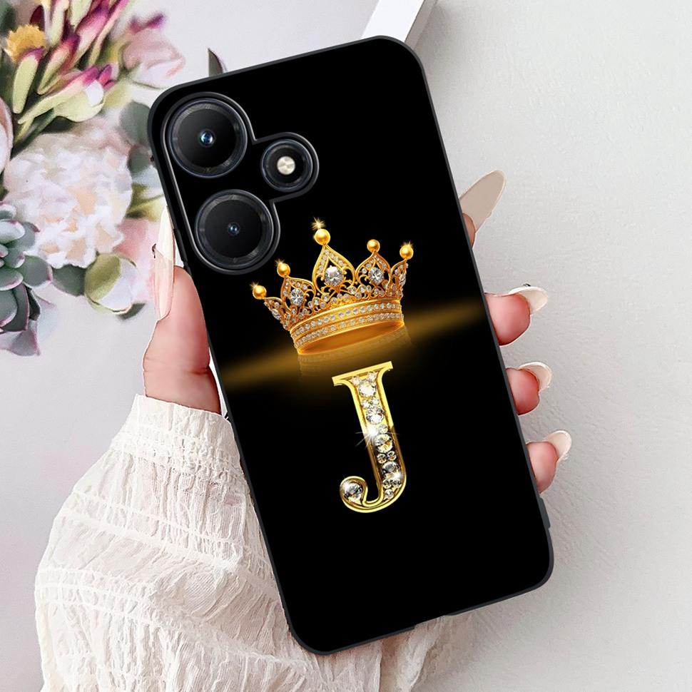Чехол для Infinix Hot 30i X669 X669C Милая Корона Буквы Чехол Мягкий Силиконовый Чехол для Телефона Для Infinix Hot 30i Hot30i Задняя Крышка