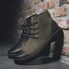 Men's Large Outdoor Leather Martin Boots - Autumn High-Top Retro Chelsea Style