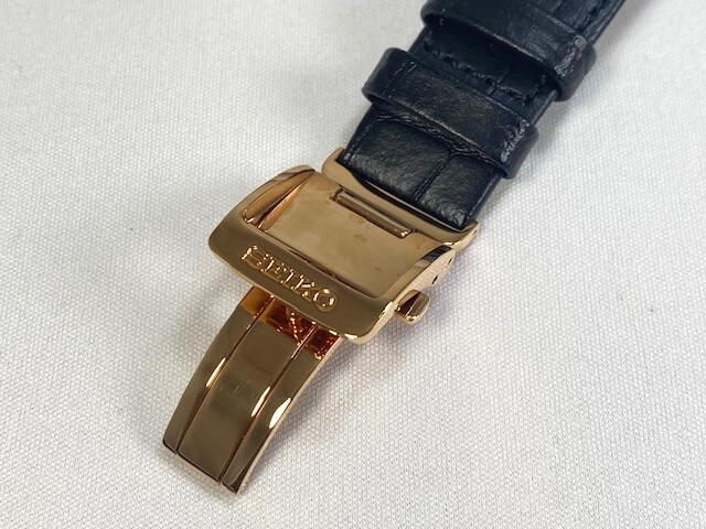 4A072PL SEIKO Premier 21 мм Кожаная Телячья для и других Ремешков, Тисненая, Черная, для моделей SNP084JC/ 7D48-0AL0.