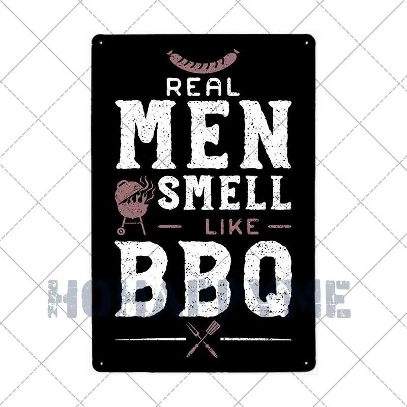 Barbecue Food Hot Dog BBQ Signs Retro Metal Plaque Cafe Bar Pub Signboard Wall Decorative Posters Plate Home Decor 20X30CM